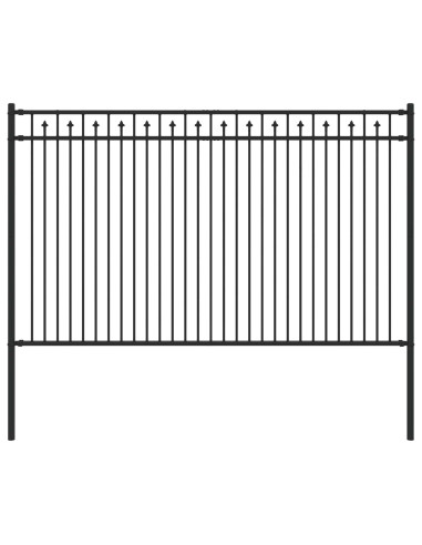 Recinzione a picchetto Nero 200 x 166 cm