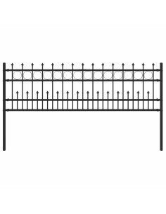 Recinzione a anello con picchetti Nero 200 x 130 cm 2
