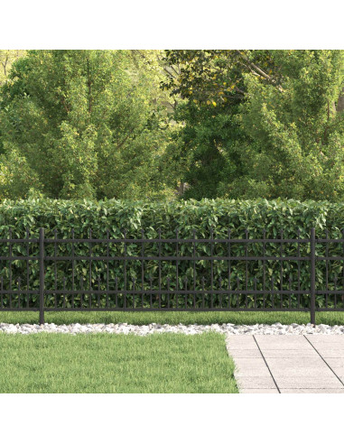 Recinzione a anello con picchetti Nero 200 x 130 cm