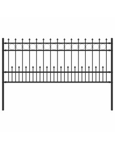 Recinzione a anello con picchetti Nero 200 x 130 cm 2