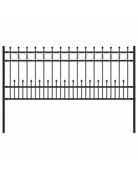 Recinzione a anello con picchetti Nero 200 x 130 cm