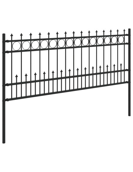 Recinzione a anello con picchetti Nero 200 x 130 cm