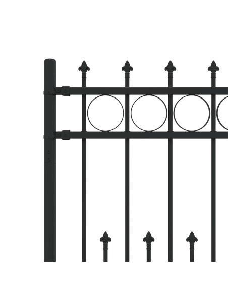 Recinzione a anello con picchetti Nero 200 x 130 cm