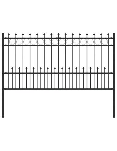 Recinzione a anello con picchetti Nero 200 x 150 cm