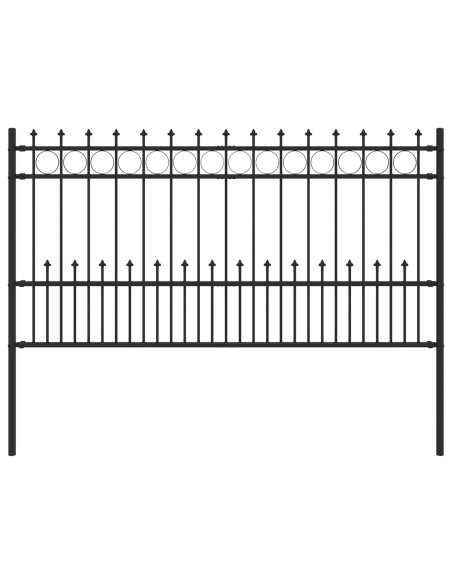 Recinzione a anello con picchetti Nero 200 x 150 cm