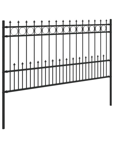 Recinzione a anello con picchetti Nero 200 x 150 cm
