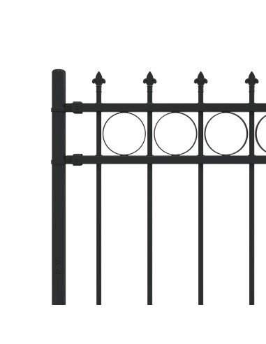 Recinzione a anello con picchetti Nero 200 x 150 cm