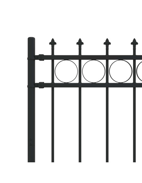 Recinzione a anello con picchetti Nero 200 x 150 cm