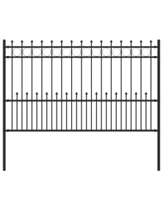 Recinzione a anello con picchetti Nero 200 x 130 cm 2