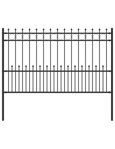 Recinzione a anello con picchetti Nero 200 x 130 cm