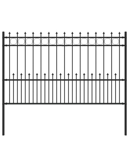 Recinzione a anello con picchetti Nero 200 x 130 cm