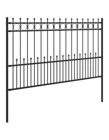 Recinzione a anello con picchetti Nero 200 x 130 cm