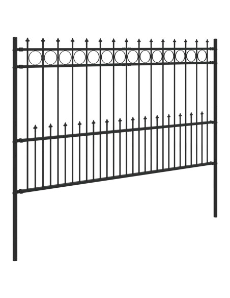 Recinzione a anello con picchetti Nero 200 x 130 cm