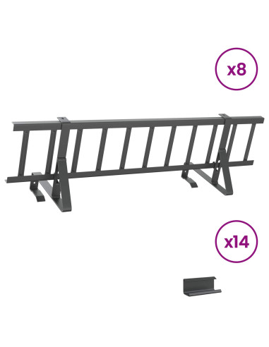 Guardia per neve sul tetto Antracite 800 x 29,5 x 34,5 cm