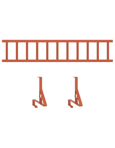 Guardia per neve sul tetto Rosso 100 x 29,5 x 34,5 cm Acciaio