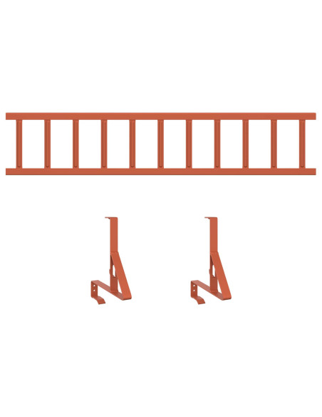 Guardia per neve sul tetto Rosso 100 x 29,5 x 34,5 cm Acciaio
