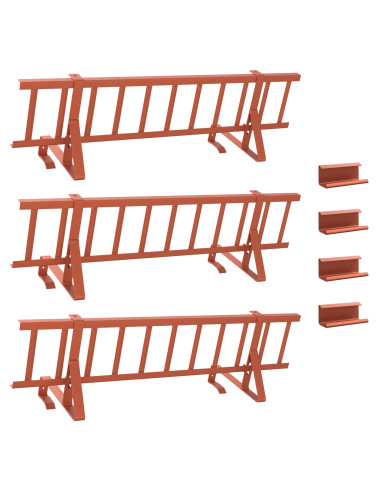 Guardia per neve sul tetto Rosso 300 x 29,5 x 34,5 cm Acciaio