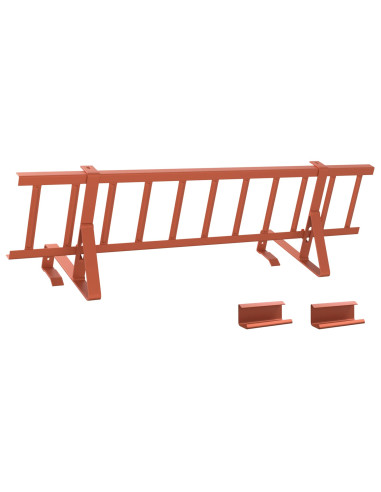 Guardia per neve sul tetto Rosso 800 x 29,5 x 34,5 cm Acciaio