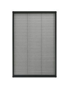 Zanzariera Plissettata Finestre Alluminio Antracite 120x120 cm 2