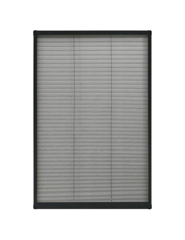 Zanzariera Plissettata Finestre Alluminio Antracite 120x120 cm