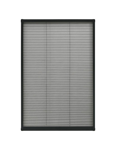 Zanzariera Plissettata Finestre Alluminio Antracite 120x120 cm