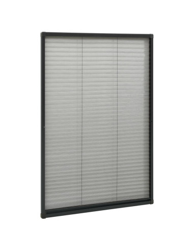 Zanzariera Plissettata Finestre Alluminio Antracite 120x120 cm