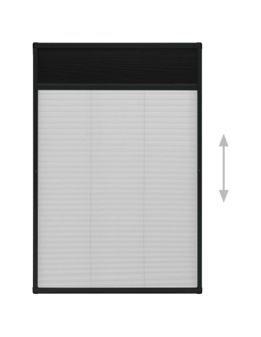 Zanzariera Plissettata Finestre Alluminio Antracite 120x120 cm