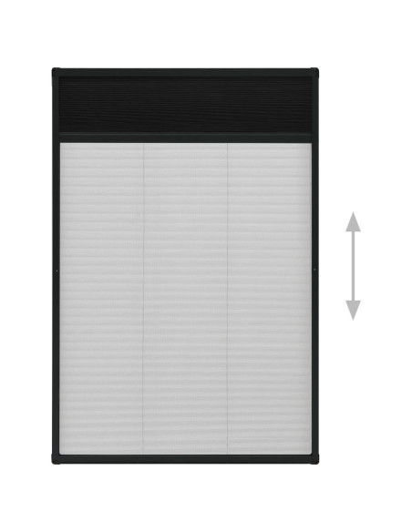 Zanzariera Plissettata Finestre Alluminio Antracite 120x120 cm
