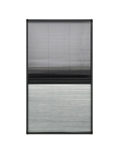 Zanzariera Plissettata Finestra Alluminio 80x160 cm con Tendina 2
