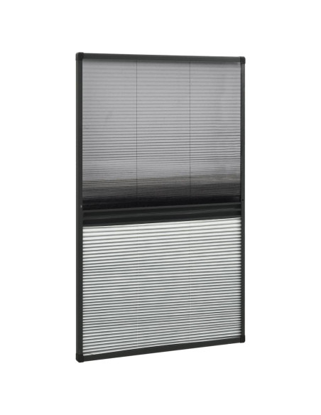 Zanzariera Plissettata Finestra Alluminio 80x160 cm con Tendina