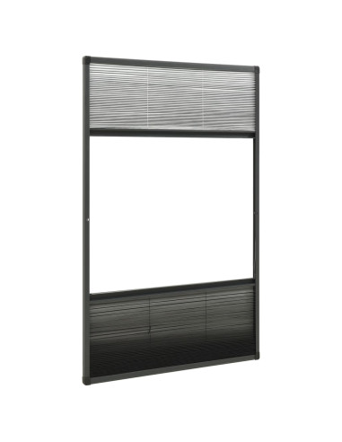 Zanzariera Plissettata Finestra Alluminio 80x160 cm con Tendina
