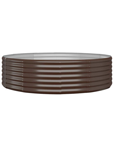 Letto Giardino Acciaio Zincato 140x140x36 cm Marrone