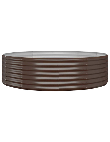 Letto Giardino Acciaio Zincato 140x140x36 cm Marrone