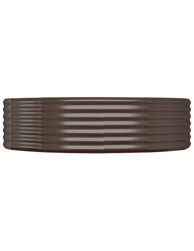 Letto Giardino Acciaio Zincato 140x140x36 cm Marrone