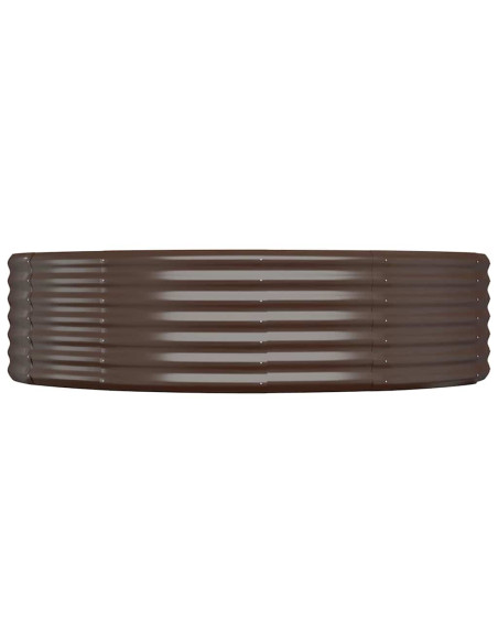 Letto Giardino Acciaio Zincato 140x140x36 cm Marrone