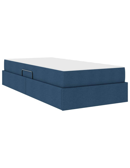 Letto con contenitore e materasso Blu 90 x 200 cm Poliestere