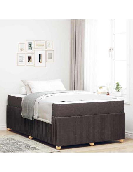 Struttura del letto Marrone Scuro 120 x 200 cm Tessuto