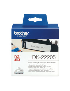 Brother DK-22205 nastro per etichettatrice Nero su bianco 2