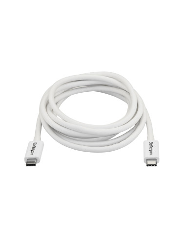 StarTech.com Cavo Thunderbolt 3 da 2m, 20Gbps, 100W PD, 4K, Certificato Thunderbolt, Compatibile con Thunderbolt 4/USB 3.2/DP Al
