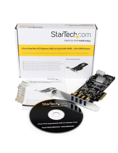 StarTech.com Scheda Espansione PCI Express USB 3.0 SuperSpeed a 4 porte ( 3 esterne, 1 interna )