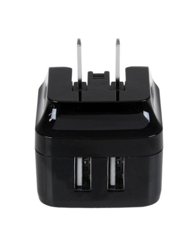StarTech.com Caricabatterie da Muro a doppia porta x2 USB ad alta potenza ( 17W / 3.4 Amp ) con prese da viaggio (Internazionale