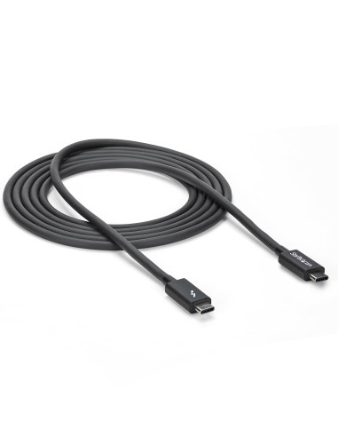 StarTech.com Cavo Thunderbolt 3 da 2m, 20Gbps, 100W PD, 4K, Certificato Thunderbolt, Compatibile con Thunderbolt 4/USB 3.2/DP Al
