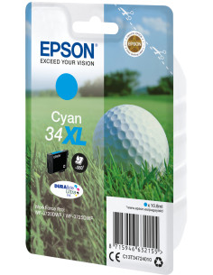 Epson Golf ball Singlepack Cyan 34XL DURABrite Ultra Ink 2