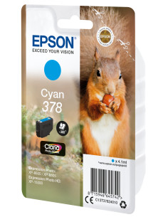 Epson Squirrel Singlepack Cyan 378 Claria Photo HD Ink 2