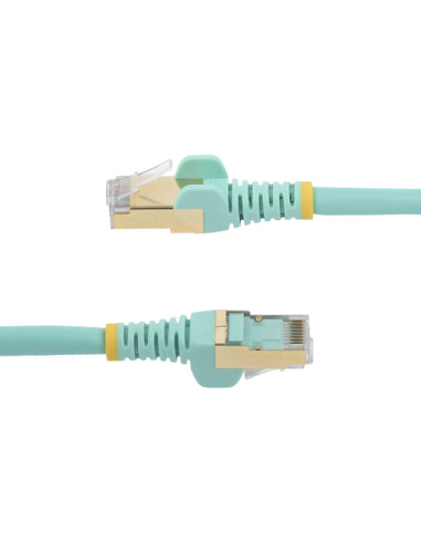 StarTech.com Cavo di Rete Ethernet Cat6a - Cavo Schermato STP da 2m - Turchese