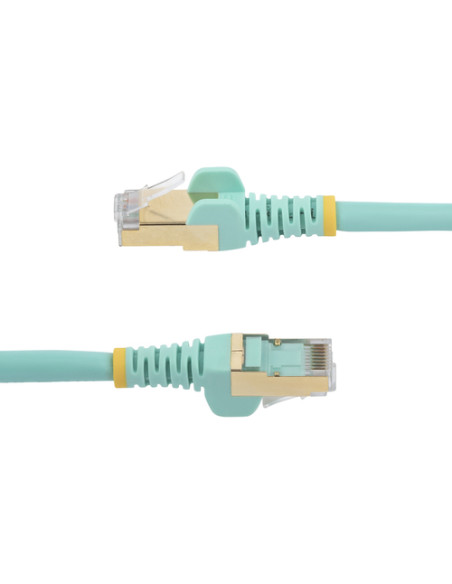 StarTech.com Cavo di Rete Ethernet Cat6a - Cavo Schermato STP da 2m - Turchese