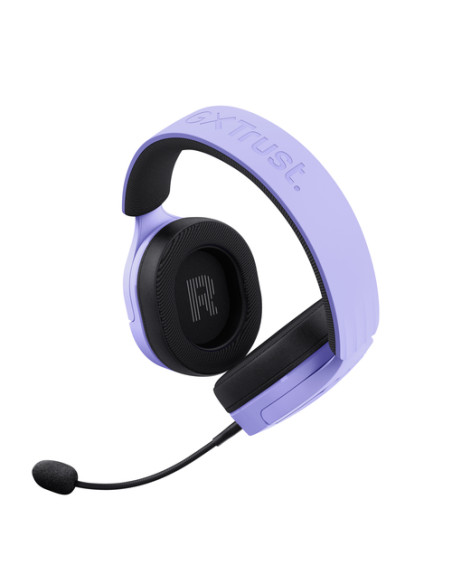Trust GXT 489P FAYZO Auricolare Cablato A Padiglione Gaming Nero, Viola