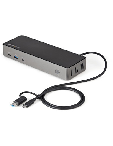 StarTech.com USB-C e USB-A Dock - Docking station universale triplo monitor DisplayPort e HDMI 4K 60Hz - 85W Power Delivery, Hub
