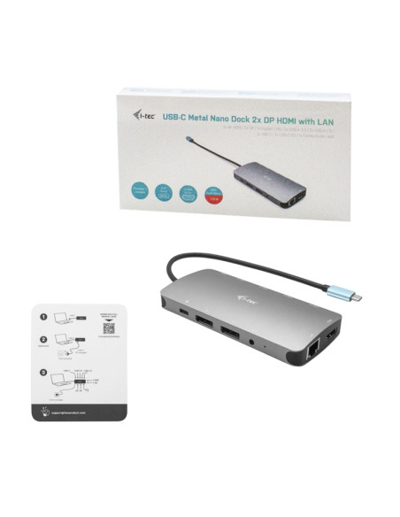 i-tec Metal USB-C Nano 3x Display Docking Station + Power Delivery 100 W