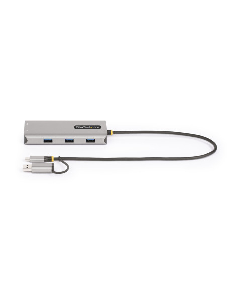 StarTech.com Adattatore multiporta USB-C con dongle USB-C a USB-A, doppio HDMI (4K30Hz/1080p60Hz), Hub USB-A 5Gbps a 3 porte, mi